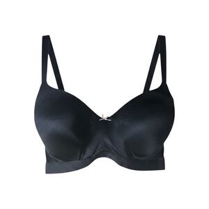 Cacique Black Balconette Bra 40H Hiden Underwires Lightly Padded Shaped Cups
